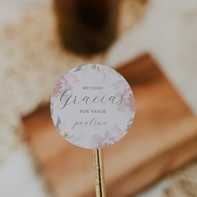 Adesivo Bonita Quinceañera Gracias Floral (Criador carregado)