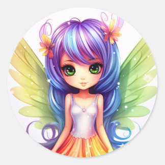 Adesivo Bonita Rainbow Colorida Happy Fairy Princess