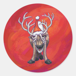 Adesivo Bonita Reindeer Natal Em Vermelho