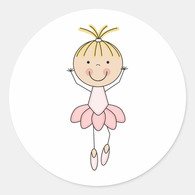 Adesivo Bonita, Rosa, Ballerina Dançante (Frente)