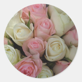 Adesivo Bonita rosca branca rosada Buquê de flores