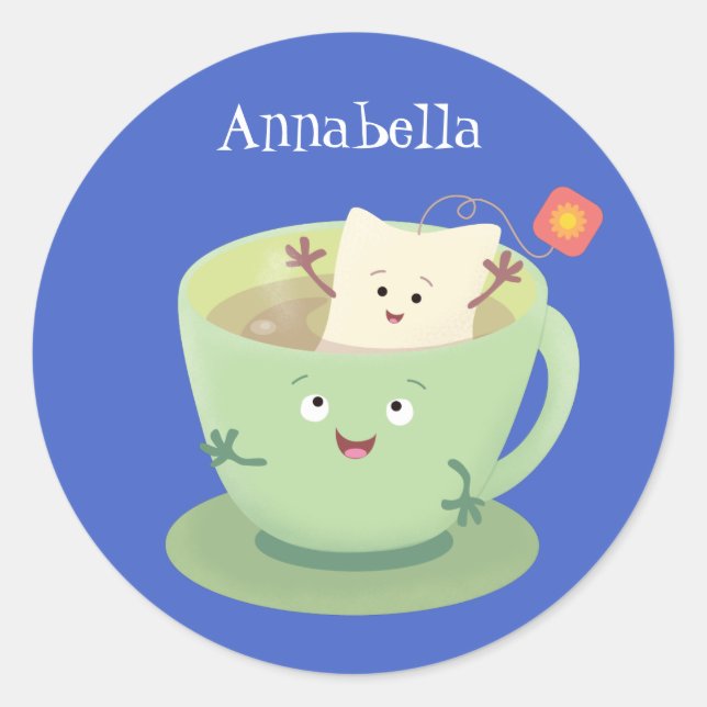 Adesivo Bonita taça de cartoon humorista (Frente)