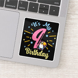 Adesivo Bonita Turiana 9.º Aniversário de 89 Anos Rapariga
