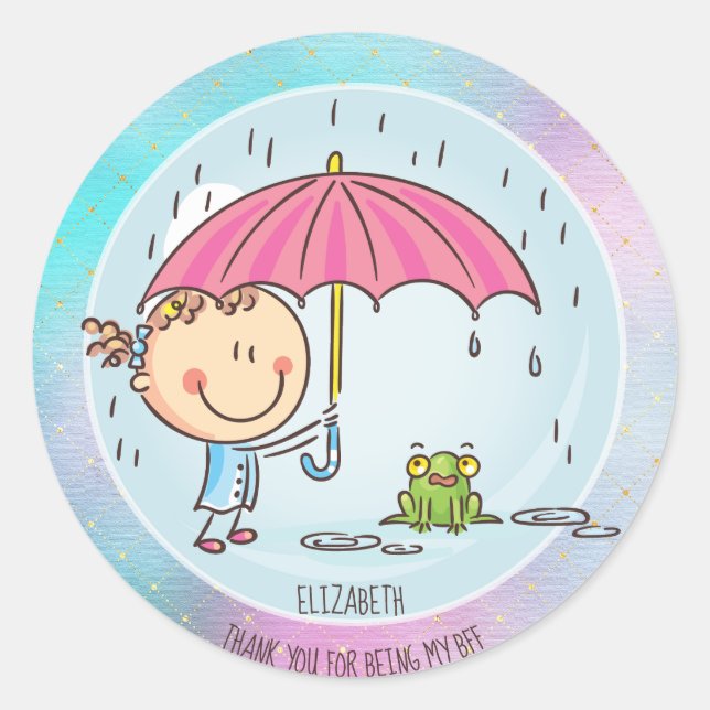 Adesivo Bonitas BFF Besties Kawaii presentes para garotas  (Frente)