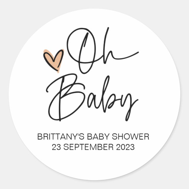 Adesivo Bonitinho Chá de fraldas Favor Da Menina Obrigado (Frente)