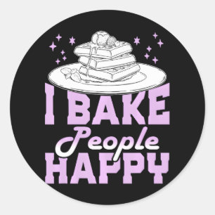 Adesivo Bonito Assar Pessoas Feliz Chef Bake Baker Engraça