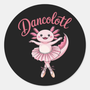 Adesivo Bonito Balé Ballerina Axolotl Dança Engraçado Danç