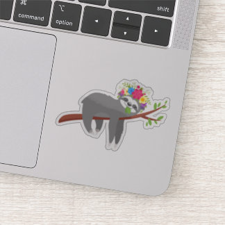 Adesivo Bonito Bohemian Floral Sloth