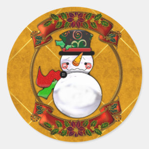 Adesivo Bonito boneco de neve de Natal
