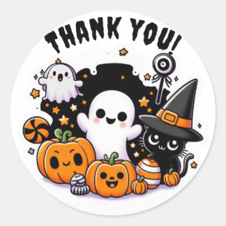 Adesivo Bonito Boo no aniversário temático do Halloween