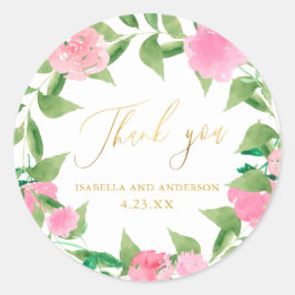 Adesivo Bonito Casamento Dourado Falso Rosa Floral, Muito