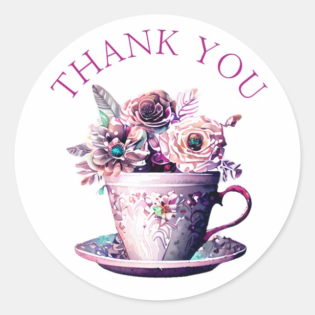 Adesivo Bonito Chique Vitoriano Obrigado (Frente)