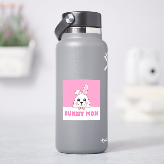 Adesivo Bonito Coelhinho Mãe Rosa (HidroFlask)