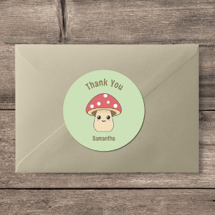 Adesivo Bonito Cogumelo Obrigado Sticker