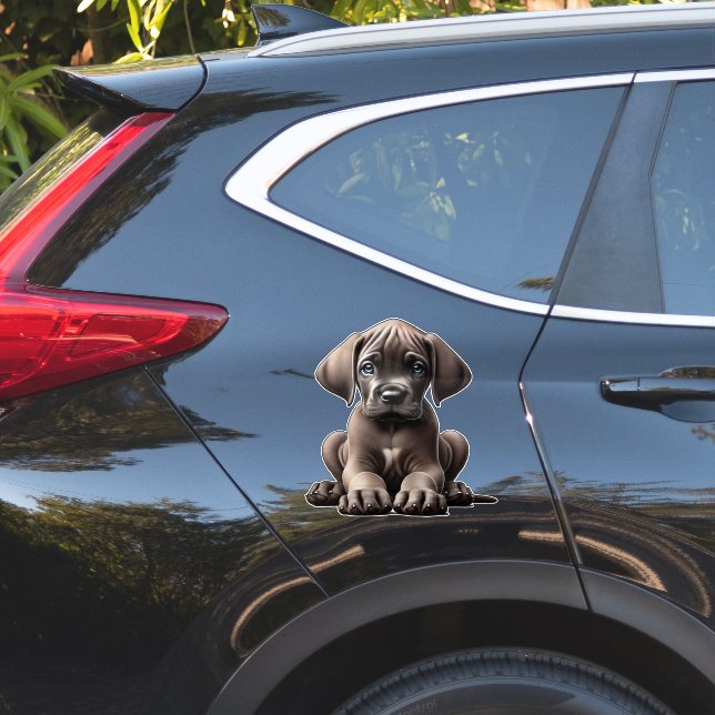 Adesivo Bonito Dane Puppy (Lado do carro)