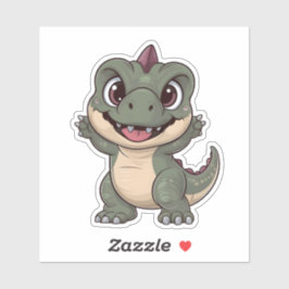 Adesivo Bonito Dinossauro Kawaii Adorável Design de Dino p
