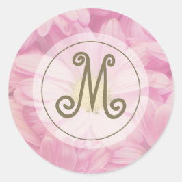 Adesivo Bonito Disias Rosa, Personalizadas Douradas Inicia