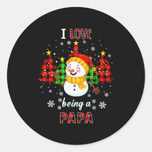 Adesivo Bonito Eu Amo Ser Um Papai Boneco De Neve Natal Va