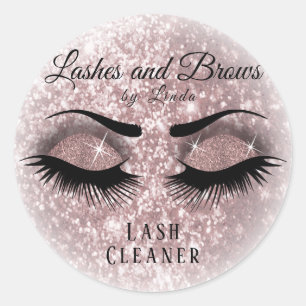 Adesivo Bonito Eyelashes Lash Cleaner Design - Rosa