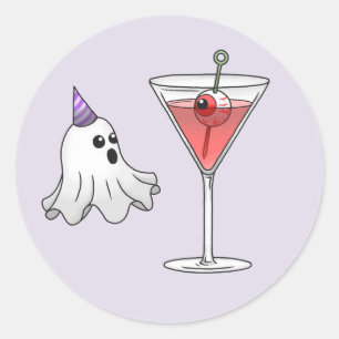 Adesivo Bonito Fantasma e Cocktail assustador