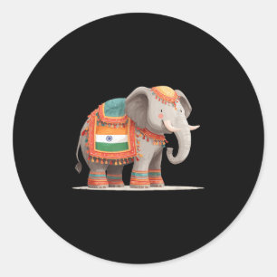 Adesivo Bonito Figurino De Elefante Para Cores E Anim Indi