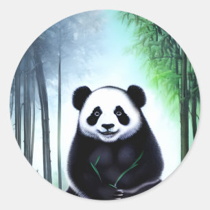Adesivo Bonito, Fofinho Pequeno Urso de Panda