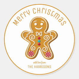 Adesivo Bonito Gingercake Man Cookies Natal