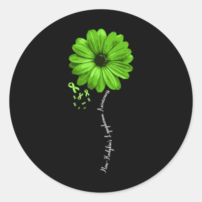 Adesivo Bonito guerreiro da consciência do linfoma não-hod (Frente)