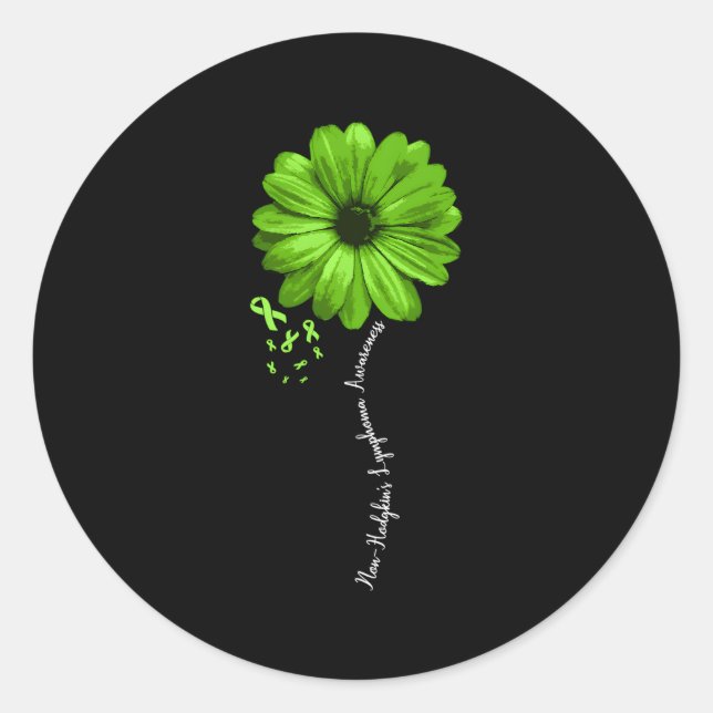 Adesivo Bonito Guerreiro de Consciência do Linfoma Não Hod (Frente)