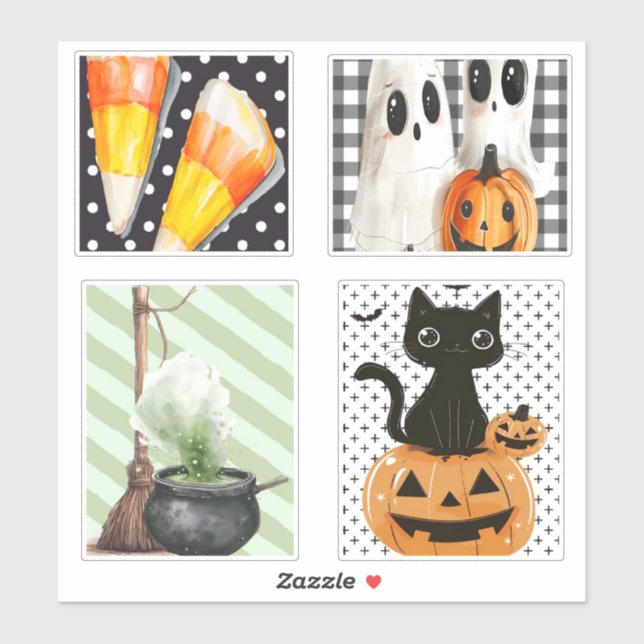 Adesivo Bonito Halloween (Folha)
