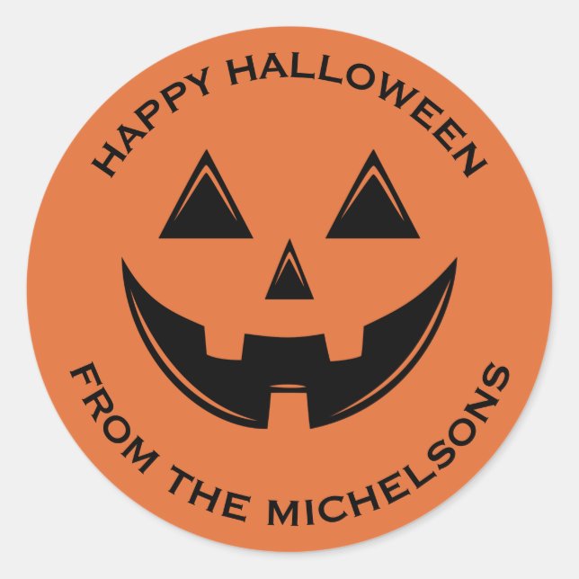 Adesivo Bonito Halloween Jack O Lanterna Pumpkin (Frente)