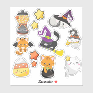 Adesivo Bonito Kawaii Halloween Stickers