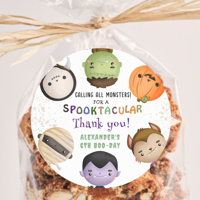 Adesivo Bonito Monstro Crianças Costume Halloween Festa de (Criador carregado)