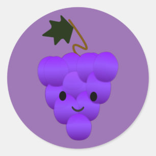 Adesivo Bonito Monte de Uvas Kawaii