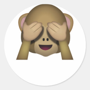 Adesivo Bonito não veja nenhum macaco mau Emoji