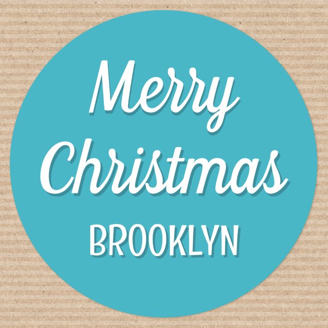 Adesivo Bonito Natal Personalizado Crianças Nome Tipografi (Criador carregado)