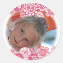 Adesivo Bonito no Topper do Cupcake Fotográfico de Meninas