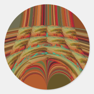 Adesivo Bonito Ouro Tradicional Africano Brown Motif