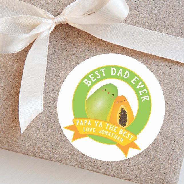 Adesivo Bonito Papá Ya O Melhor Arma De Fruta Engraçado Pa (Criador carregado)