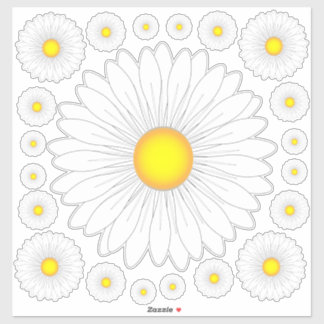 Adesivo Bonito parede de margarida