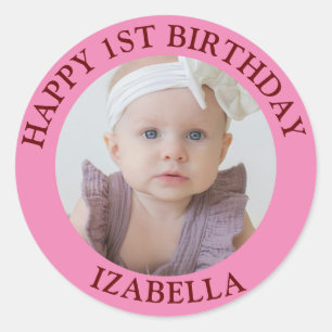 Adesivo Bonito presente primeiro aniversario feliz