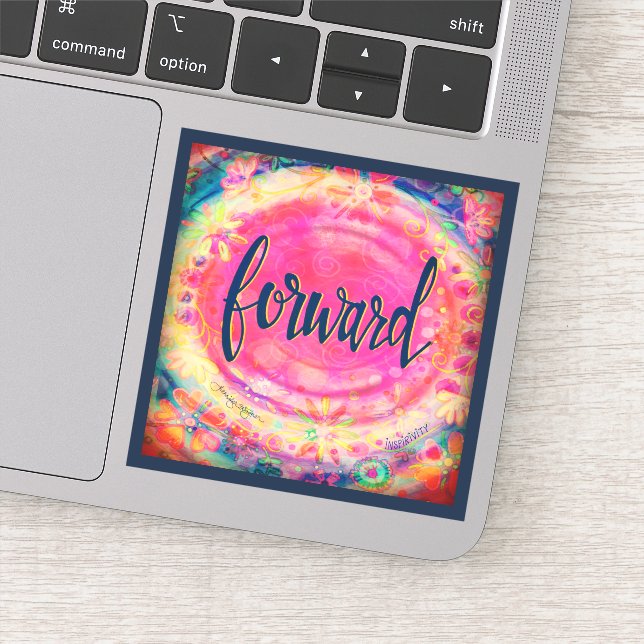 Adesivo Bonito rosa para a frente, uma palavra (Detalhe)