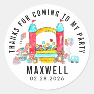 Adesivo Bonito Salto Salto Salto Kid Obrigado Aniversário