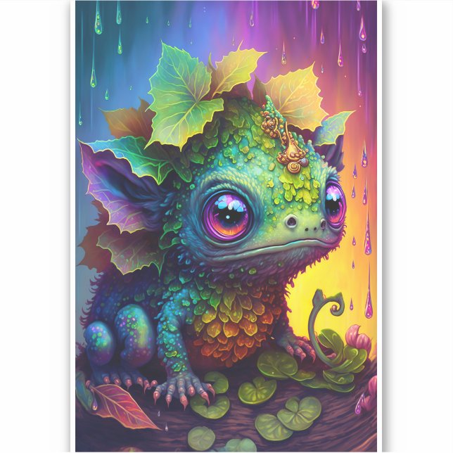 Adesivo Bonito Sapo Monster Fantasy Art Sticker (Frente)