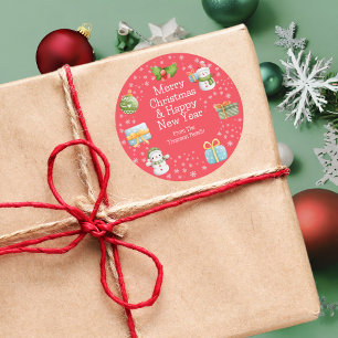 Adesivo Bonito Snowman Felry Sticker