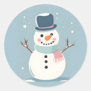 Adesivo Bonito Snowman Sticker