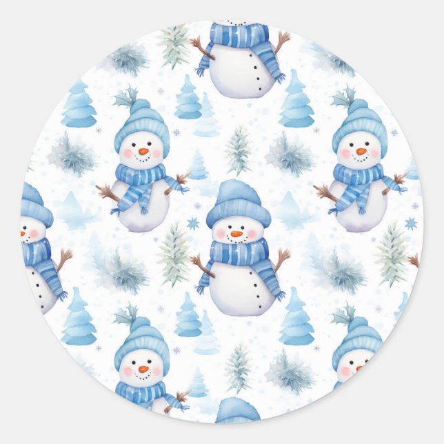 Adesivo Bonito Snowmen Stickers (Frente)