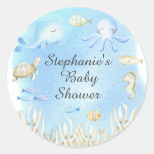 Adesivo Bonito sob o Chá de fraldas dos Sea Boys 