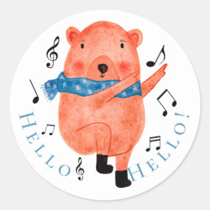 Adesivo Bonito Urso Dançante Alô Sticker