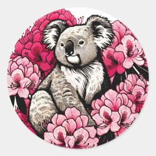 Adesivo Bonito Urso de Koala Trabalho de arte Divertido Ar